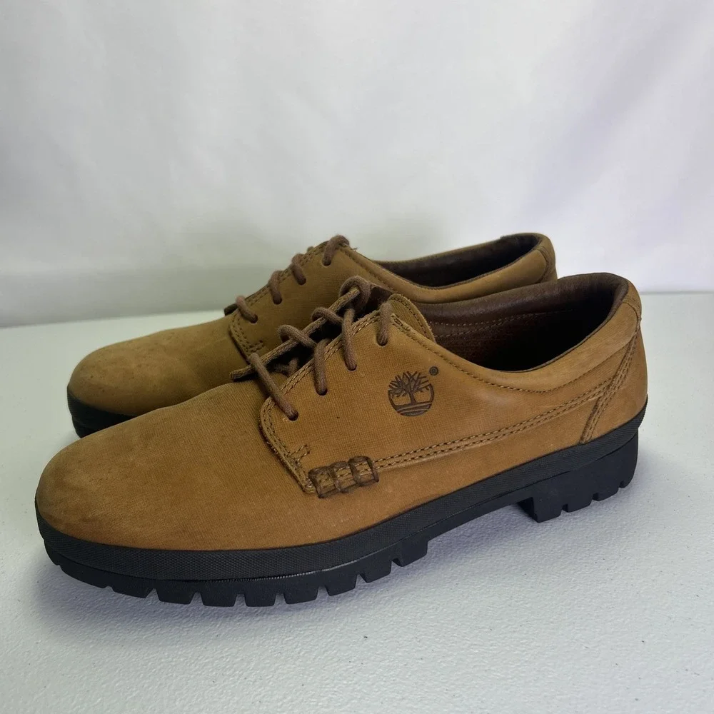 Timberland Concourse Bucks Waterproof Oxford Shoes Men's Size 9 M Tan Nubuck